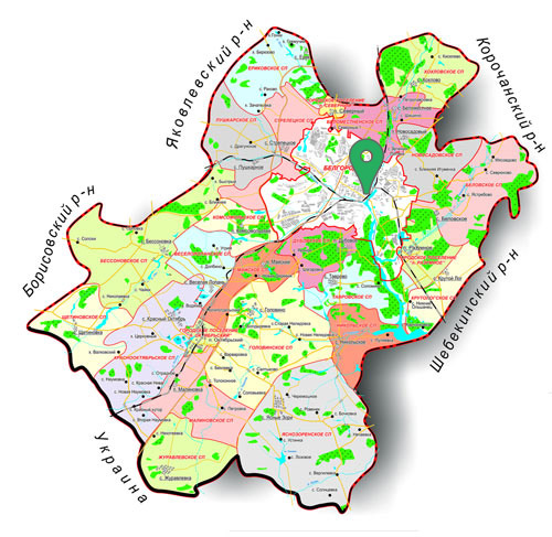 Карта алексеевского городского округа белгородской области